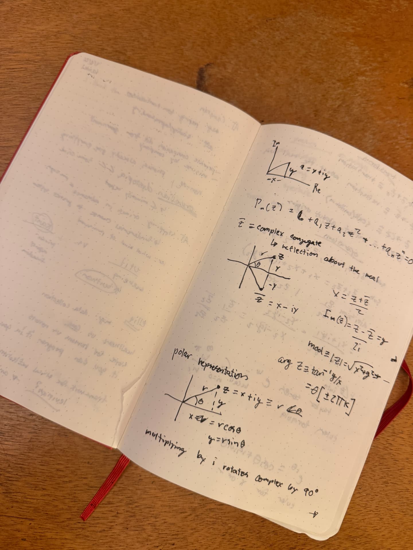 Notebooks from Harvard math classes